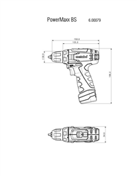 دريل شارژي 10.8متابو مدل Powermaxx bs