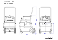جارو برقي صنعتي متابو مدل ASR 50L SC