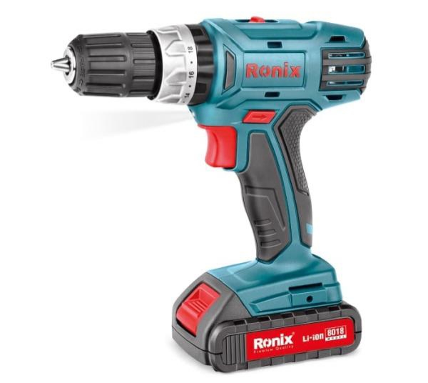 دریل شارژی 18ولت رونیکس مدل 8018 - رونیکس