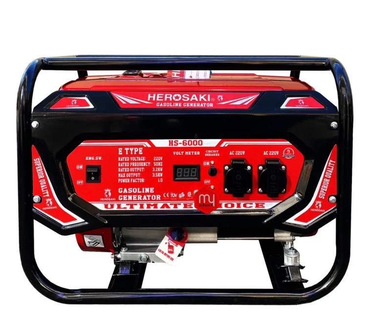 موتور برق 3.5کیوات استارت هیرو ساکی مدل HS-6000S - هیروساکی