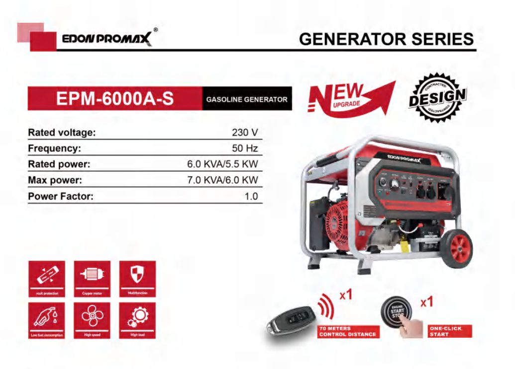 موتور برق ادون پرومکس  مدل EPM-6000A-S - ادون 